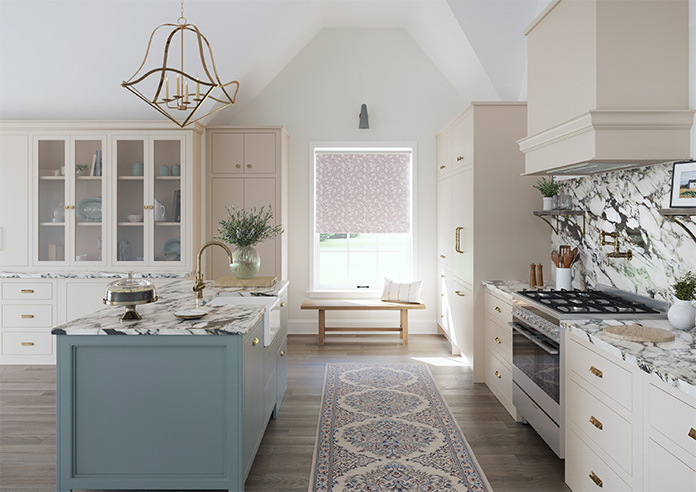 Leaf Motif, Blush Pink - Twist&Fit Roller Blind - Image 8